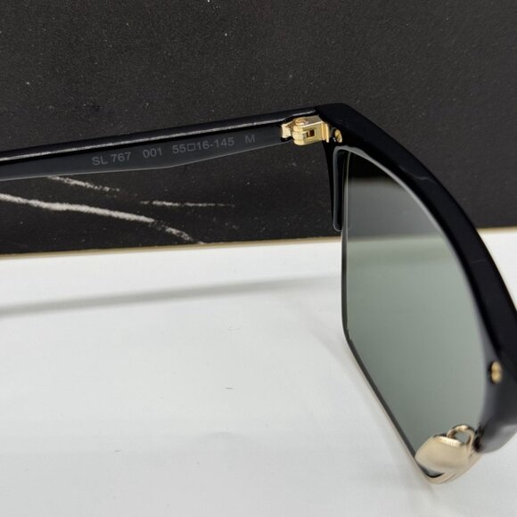 NEW SL767 001 SAINT LAURENT SUNGLASSES BLACK GREEN EYEWEAR SAINT LAURENT  SL 767 main image 6